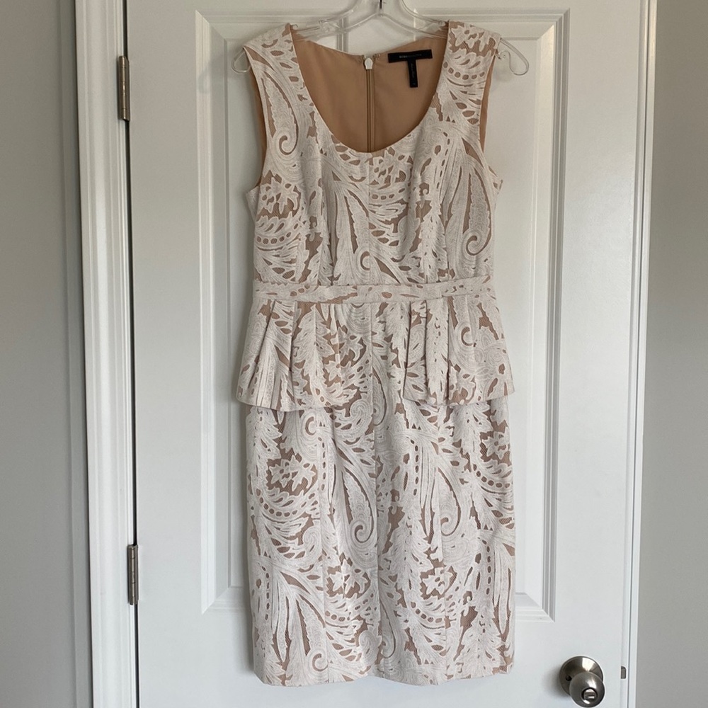 Cream lace dress. BCBG MAXAZRIA